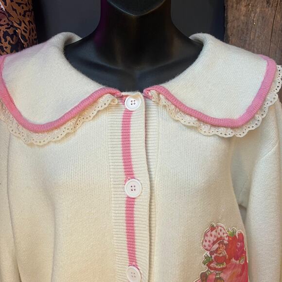 Dolls Kill x Care Bears x Strawberry Shortcake Cardigan M NWT - Picture 3 of 14